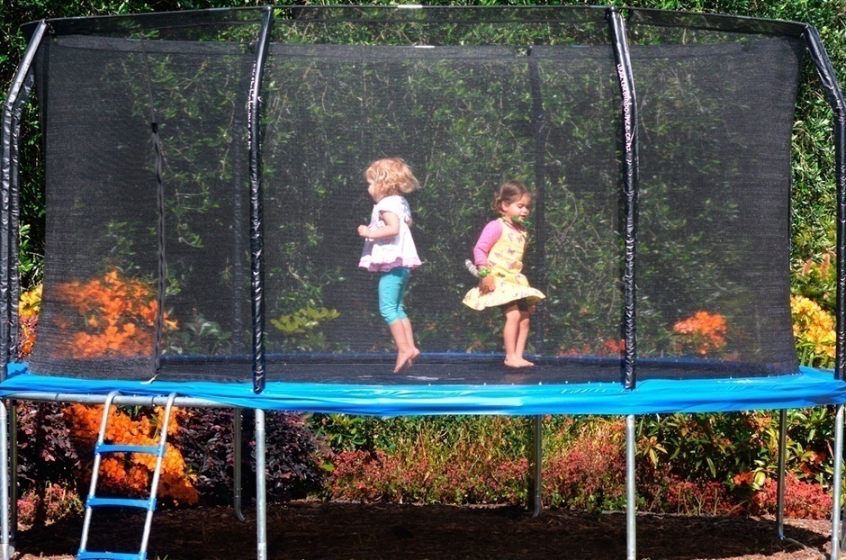 Батут с защитной сеткой