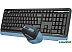 Офисный набор A4Tech Fstyler FGS1035Q (черный/синий) Офисный набор A4Tech Fstyler FGS1035Q (черный/синий)
