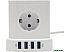 Сетевой фильтр Cablexpert TWR-5-U4-W-3 Сетевой фильтр Cablexpert TWR-5-U4-W-3