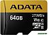 Карта памяти A-Data microSDXC UHS-II 64GB + адаптер [AUSDX64GUII3CL10-CA1]