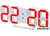 Часы-будильник Perfeo Luminous PF-663 (белый/красный) Часы-будильник Perfeo Luminous PF-663 (белый/красный)