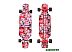 Лонгборд Y-SCOO Longboard Shark TIR 31 (красный камуфляж/чёрный)