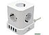 Сетевой фильтр Cablexpert TWR-5-U4-W-3 Сетевой фильтр Cablexpert TWR-5-U4-W-3