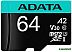 Карта памяти A-Data Premier Pro AUSDX64GUI3V30SA2-RA1 microSDXC 64GB (с адаптером)