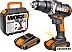 Дрель-шуруповерт Worx WX183.1 (с 2-мя АКБ, кейс)