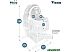 Детская кроватка Pituso Viana 3 в 1 YS401-SG (Stars Grey/серый)