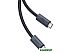 Кабель Baseus Flash Series 2 USB4 Full Featured Data Cable 240W USB Type-C - USB Type-C (1 м, черный Кабель Baseus Flash Series 2 USB4 Full Featured Data Cable 240W USB Type-C - USB Type-C (1 м, черный