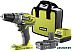 Дрель-шуруповерт Ryobi R18DD3-120S 5133003347 (с 1-м АКБ 2.0 Ah, сумка)