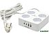 Сетевой фильтр Cablexpert PLT-4-C2U2-W-3 Сетевой фильтр Cablexpert PLT-4-C2U2-W-3