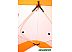 Палатка Следопыт КУБ 3 (белый/оранжевый)