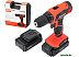 Дрель-шуруповерт StarWind DS-10-14B-2 KWCD2102 (с 2-мя АКБ, кейс)