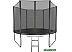 Батут GetActive Jump 8ft - 252 см с лестницей, внешней сеткой (черный)