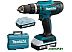 Ударная дрель-шуруповерт Makita HP488DWAE (с 2-мя АКБ, кейс)