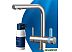 Водоочиститель BRITA MyPure P1 и круглый смеситель (белый/синий) Водоочиститель BRITA MyPure P1 и круглый смеситель (белый/синий)