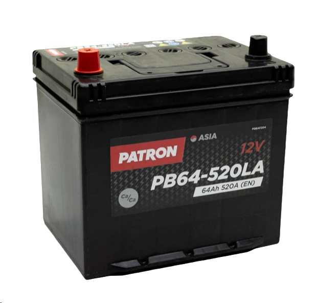Автомобильный аккумулятор Patron Asia PB64-520LA (64 А·ч) Автомобильный аккумулятор Patron Asia PB64-520LA (64 А·ч)