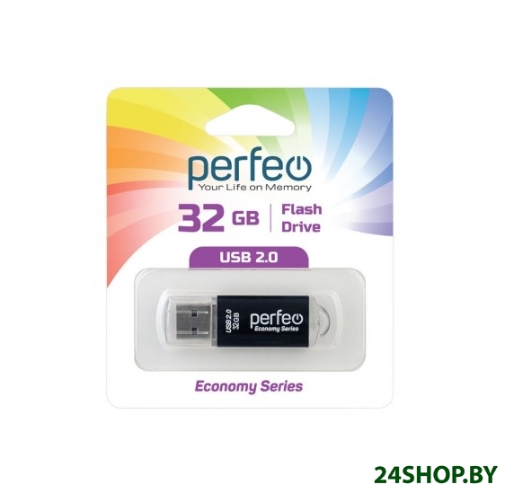 USB Flash Perfeo E01 32GB (черный) USB Flash Perfeo E01 32GB (черный)
