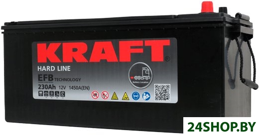 Автомобильный аккумулятор KRAFT EFB 230(3) евро (230 А·ч) Автомобильный аккумулятор KRAFT EFB 230(3) евро (230 А·ч)