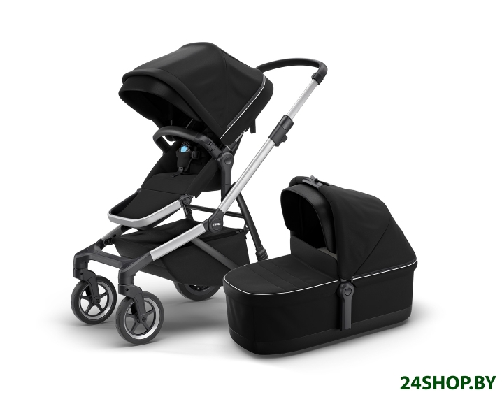 Коляска детская Thule Sleek + Thule Sleek Bassinet (2в1, midnight black) (11000007) Коляска детская Thule Sleek + Thule Sleek Bassinet (2в1, midnight black) (11000007)