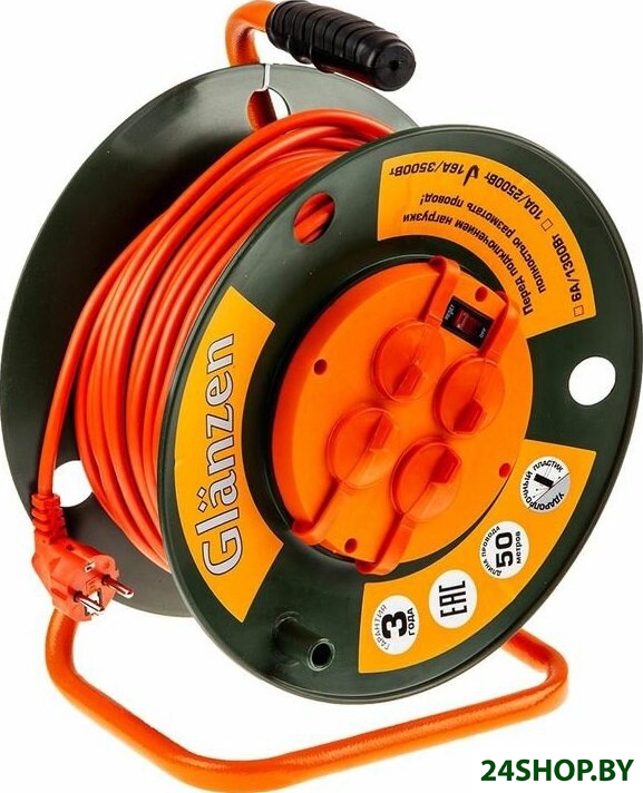Удлинитель Glanzen EB-50-008 (50 м, оранжевый) Удлинитель Glanzen EB-50-008 (50 м, оранжевый)