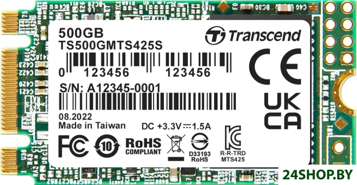 SSD Transcend 425S 500GB TS500GMTS425S SSD Transcend 425S 500GB TS500GMTS425S