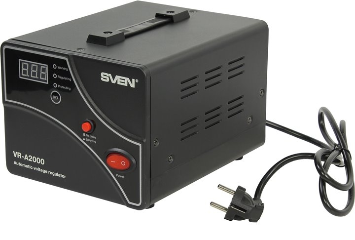 Стабилизатор напряжения SVEN VR-A 2000 Black Стабилизатор напряжения SVEN VR-A 2000 Black