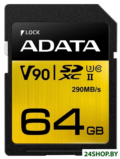 Карта памяти A-Data Premier ONE ASDX64GUII3CL10-C SDXC 64GB Карта памяти A-Data Premier ONE ASDX64GUII3CL10-C SDXC 64GB