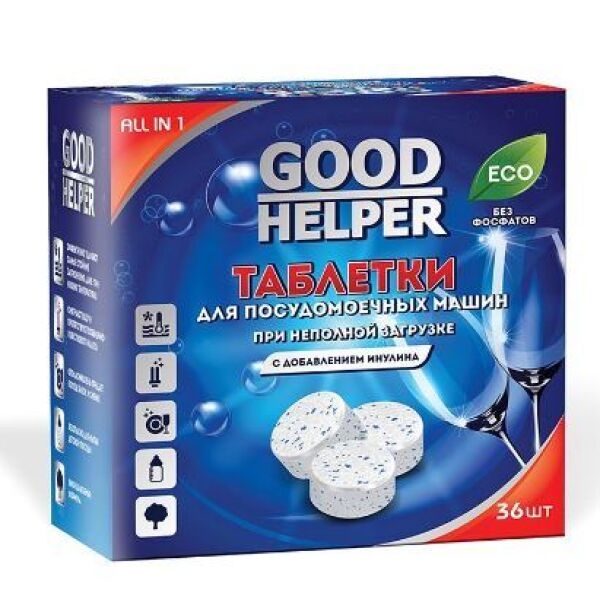 Таблетки для посудомоечных машин GOODHELPER DW-3610 (36шт) Таблетки для посудомоечных машин GOODHELPER DW-3610 (36шт)