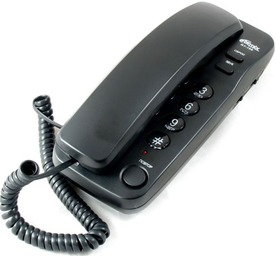 Телефон проводной Ritmix RT-100 Black Телефон проводной Ritmix RT-100 Black