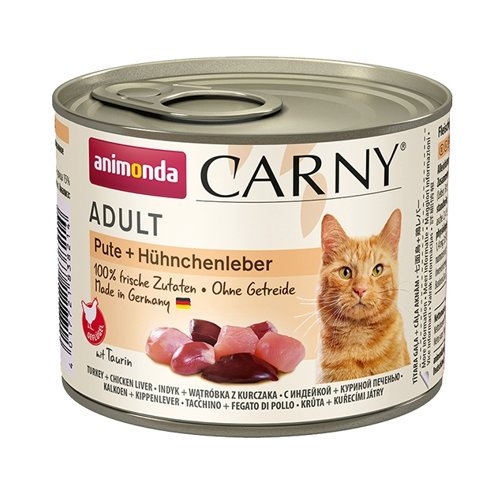 Консервированный корм для кошек Animonda Carny Adult с индейкой и куриной печенью 200 г Консервированный корм для кошек Animonda Carny Adult с индейкой и куриной печенью 200 г