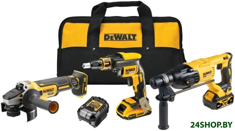 DeWalt DCK308DM (перфоратор, шуруповерт, болгарка, 2 АКБ, сумка) DeWalt DCK308DM (перфоратор, шуруповерт, болгарка, 2 АКБ, сумка)
