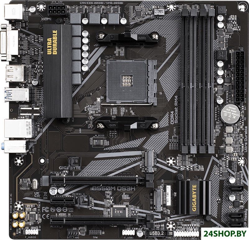 Материнская плата Gigabyte B550M DS3H (rev. 1.5) Материнская плата Gigabyte B550M DS3H (rev. 1.5)