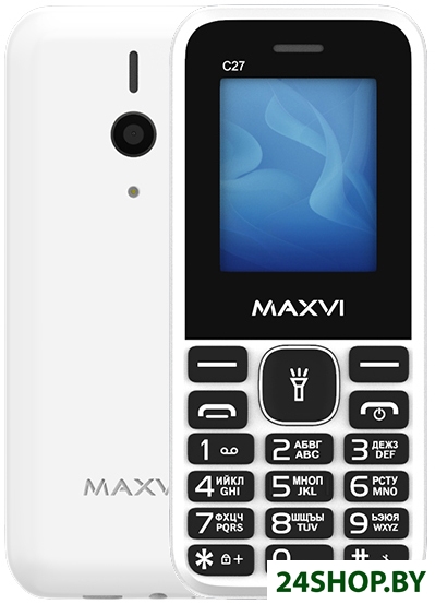Кнопочный телефон Maxvi C27 (белый) Кнопочный телефон Maxvi C27 (белый)