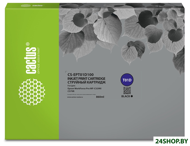 Картридж CACTUS CS-EPT01D100 (аналог Epson T01D1) Картридж CACTUS CS-EPT01D100 (аналог Epson T01D1)
