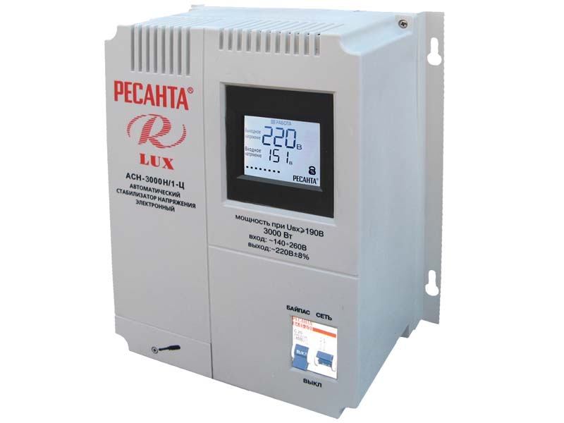 Стабилизатор РЕСАНТА АСН-3000Н/1-Ц Lux Стабилизатор РЕСАНТА АСН-3000Н/1-Ц Lux