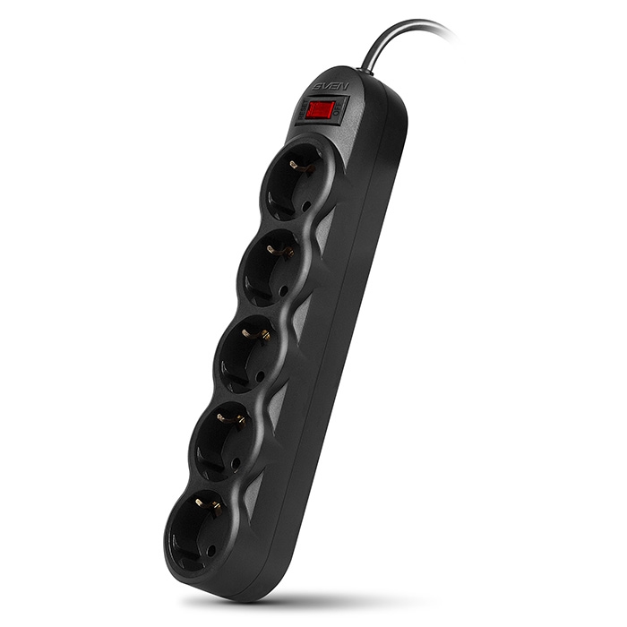 Сетевой фильтр SVEN SF-05L (чёрный, 1 м) Сетевой фильтр SVEN SF-05L (чёрный, 1 м)