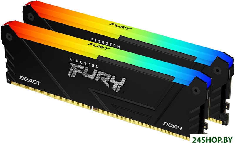 Оперативная память Kingston FURY Beast RGB 2x8ГБ DDR4 3600МГц KF436C17BB2AK2/16 Оперативная память Kingston FURY Beast RGB 2x8ГБ DDR4 3600МГц KF436C17BB2AK2/16