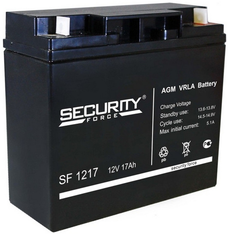 Аккумулятор для ИБП Security Force SF 1217 (12В/17 Ач) Аккумулятор для ИБП Security Force SF 1217 (12В/17 Ач)