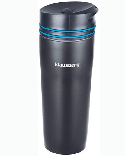 Термокружка Klausberg KB-7149 0.38л (черный/синий) Термокружка Klausberg KB-7149 0.38л (черный/синий)