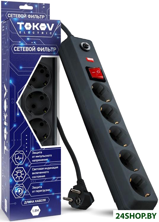 Сетевой фильтр Tokov Electric TKE-C06-SF5-1.8-ZV Сетевой фильтр Tokov Electric TKE-C06-SF5-1.8-ZV