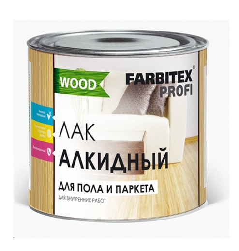 Лак Farbitex Profi Wood Алкидный паркетный 1.9 л Лак Farbitex Profi Wood Алкидный паркетный 1.9 л