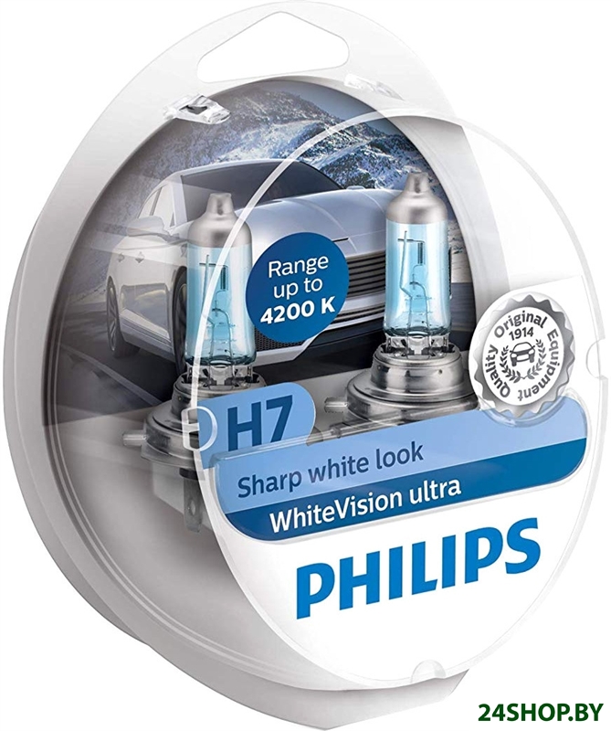 Галогенная лампа Philips H7 WhiteVision 2шт Галогенная лампа Philips H7 WhiteVision 2шт