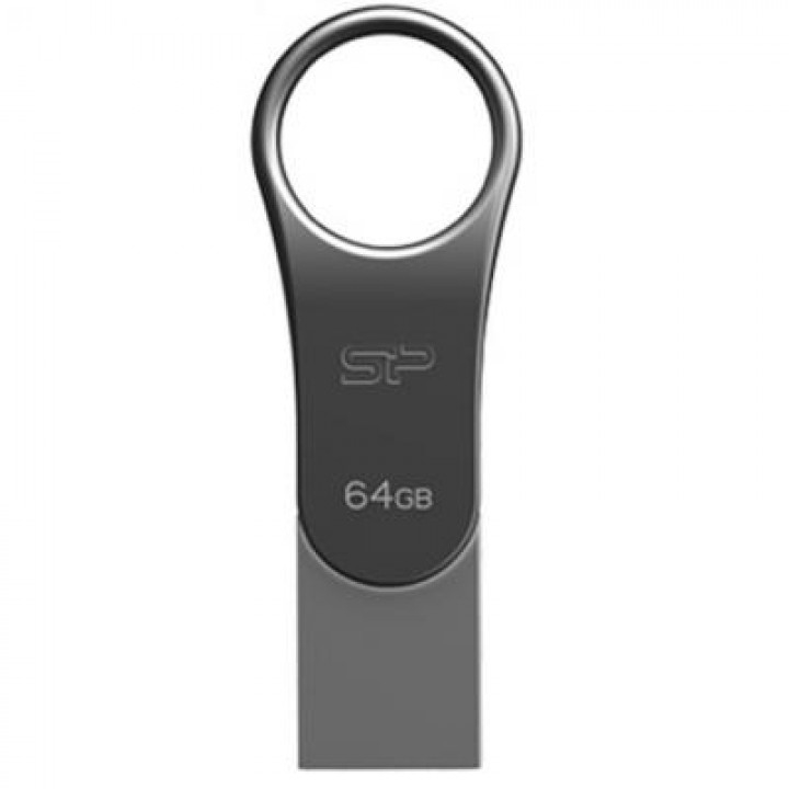 USB Flash Silicon-Power Mobile 80 Gray 64GB (SP064GBUC3C80V1S) USB Flash Silicon-Power Mobile 80 Gray 64GB (SP064GBUC3C80V1S)