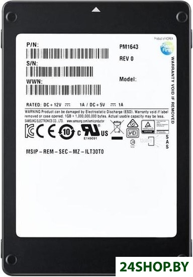 SSD Samsung PM1643a 30.72TB MZILT30THALA-00007 SSD Samsung PM1643a 30.72TB MZILT30THALA-00007
