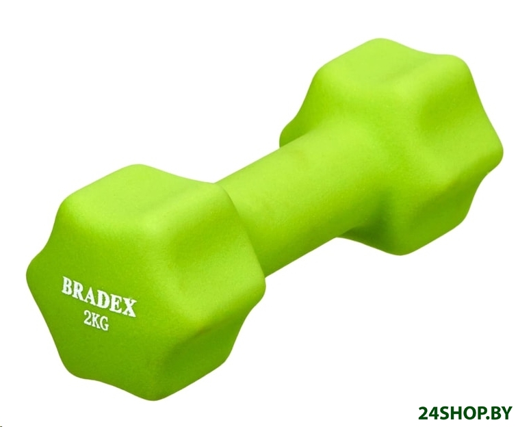 Гантель Bradex SF 0542 (2 кг, салатовый) Гантель Bradex SF 0542 (2 кг, салатовый)