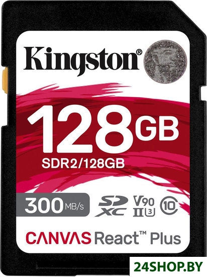 Карта памяти Kingston Canvas React Plus SDXC 128GB (SDR2/128GB) Карта памяти Kingston Canvas React Plus SDXC 128GB (SDR2/128GB)