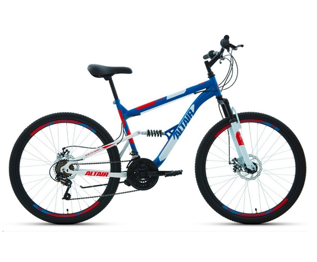 Велосипед Altair MTB FS 26 2.0 D (2022, синий/красный, рама 16) (RBK22AL26068) Велосипед Altair MTB FS 26 2.0 D (2022, синий/красный, рама 16) (RBK22AL26068)