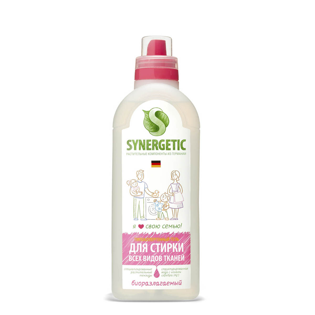 SYNERGETIC СМС жидкое биоразлагаемое для стирки белья, 1 л SYNERGETIC СМС жидкое биоразлагаемое для стирки белья, 1 л
