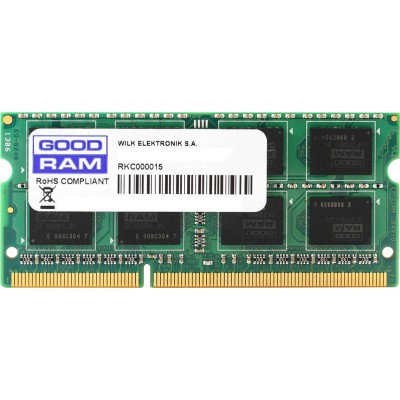Оперативная память GOODRAM 8GB DDR3 SO-DIMM PC3-12800 (GR1600S3V64L11-8G) Оперативная память GOODRAM 8GB DDR3 SO-DIMM PC3-12800 (GR1600S3V64L11-8G)
