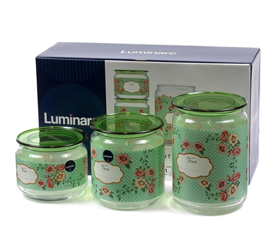 Набор емкостей Luminarc Mint Green P9215 Набор емкостей Luminarc Mint Green P9215