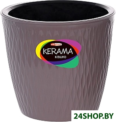 Кашпо Эльфпласт Kerama 497 8.5 л (темно-серый) Кашпо Эльфпласт Kerama 497 8.5 л (темно-серый)